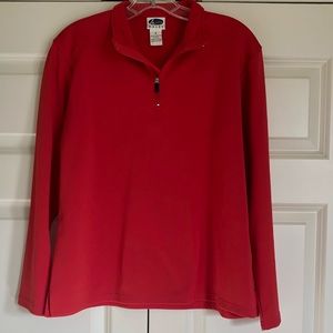 Ladies Haley Red Quarter Zip Pullover, Size Medium